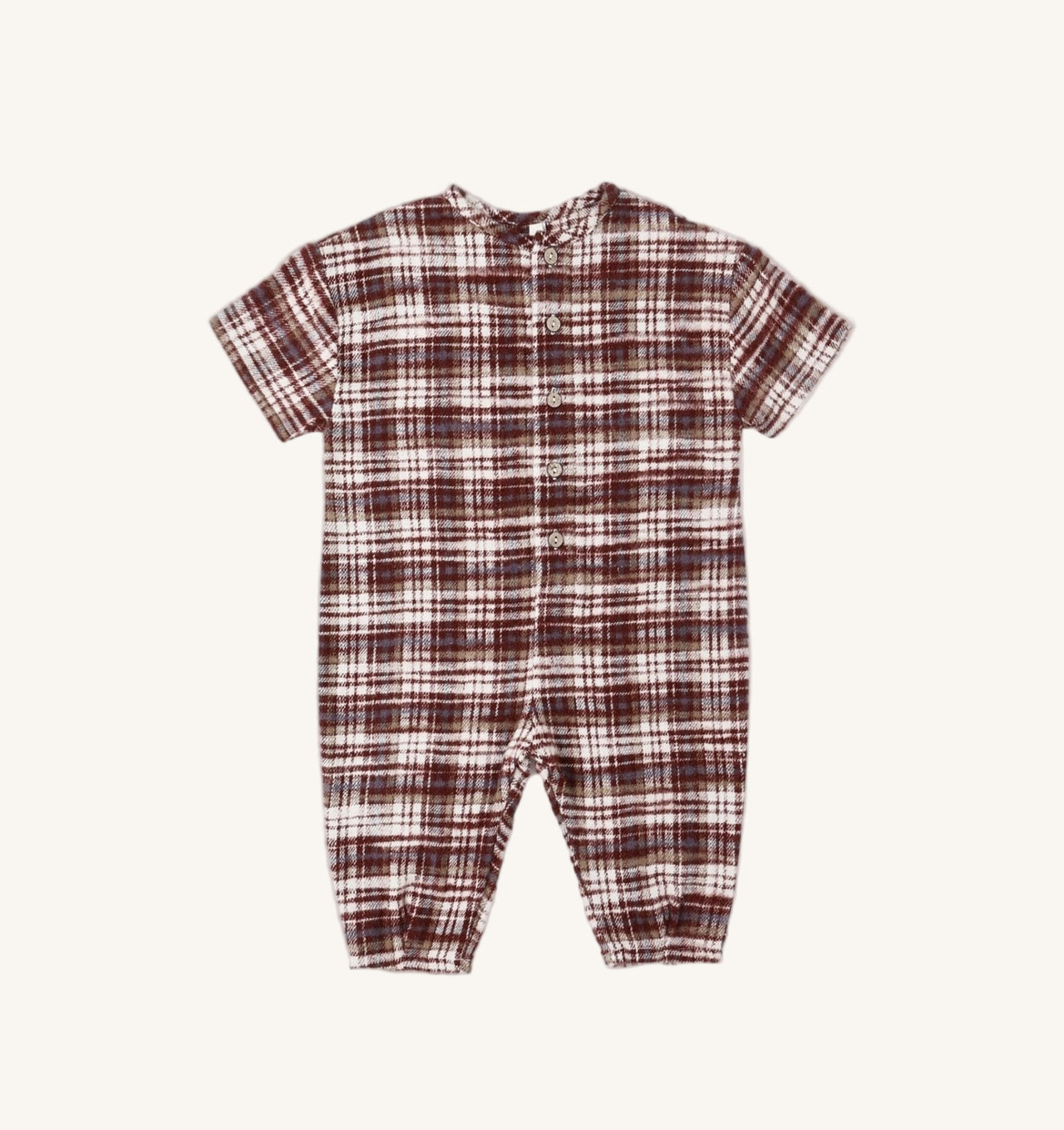 Rylee + Cru Hayes Jumpsuit - Burgundy Plaid | HONEYPIEKIDS 