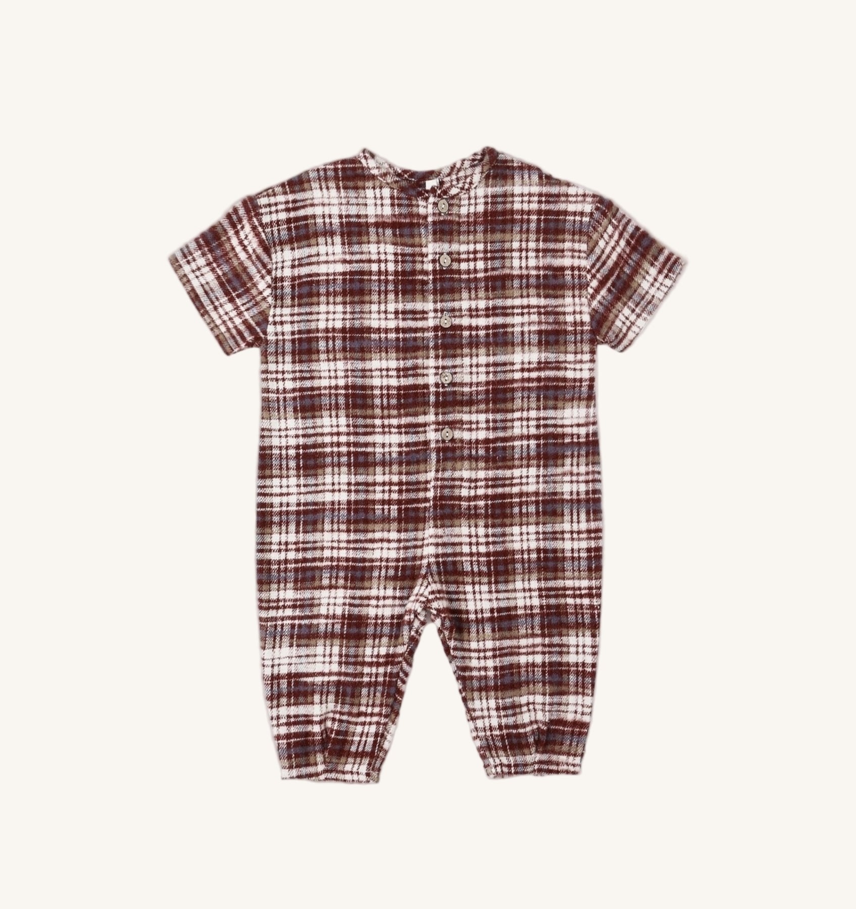 Rylee + Cru Hayes Jumpsuit - Burgundy Plaid | HONEYPIEKIDS 
