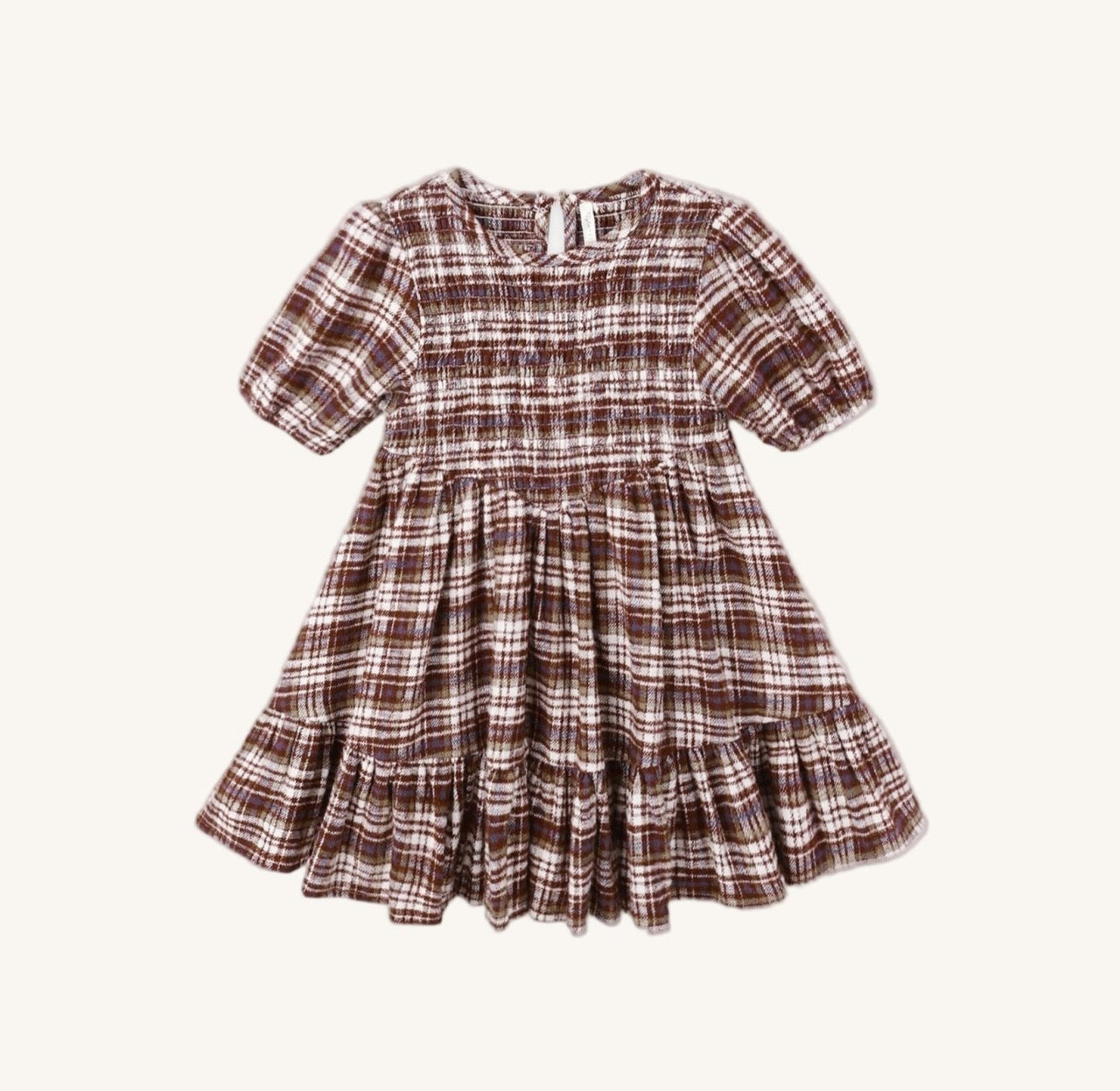 Rylee + Cru India Dress - Burgundy Plaid | HONEYPIEKIDS 