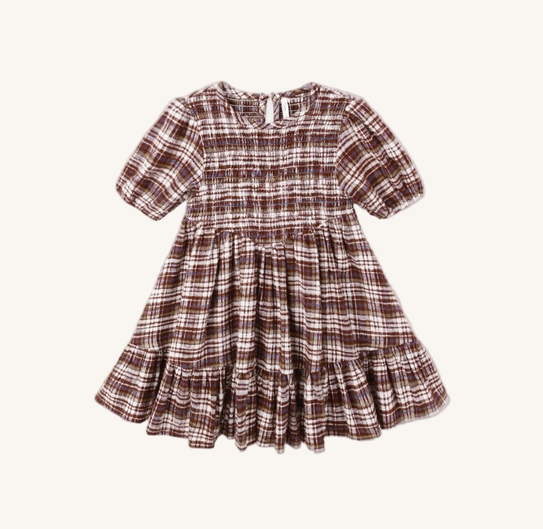 Rylee + Cru India Dress - Burgundy Plaid | HONEYPIEKIDS 