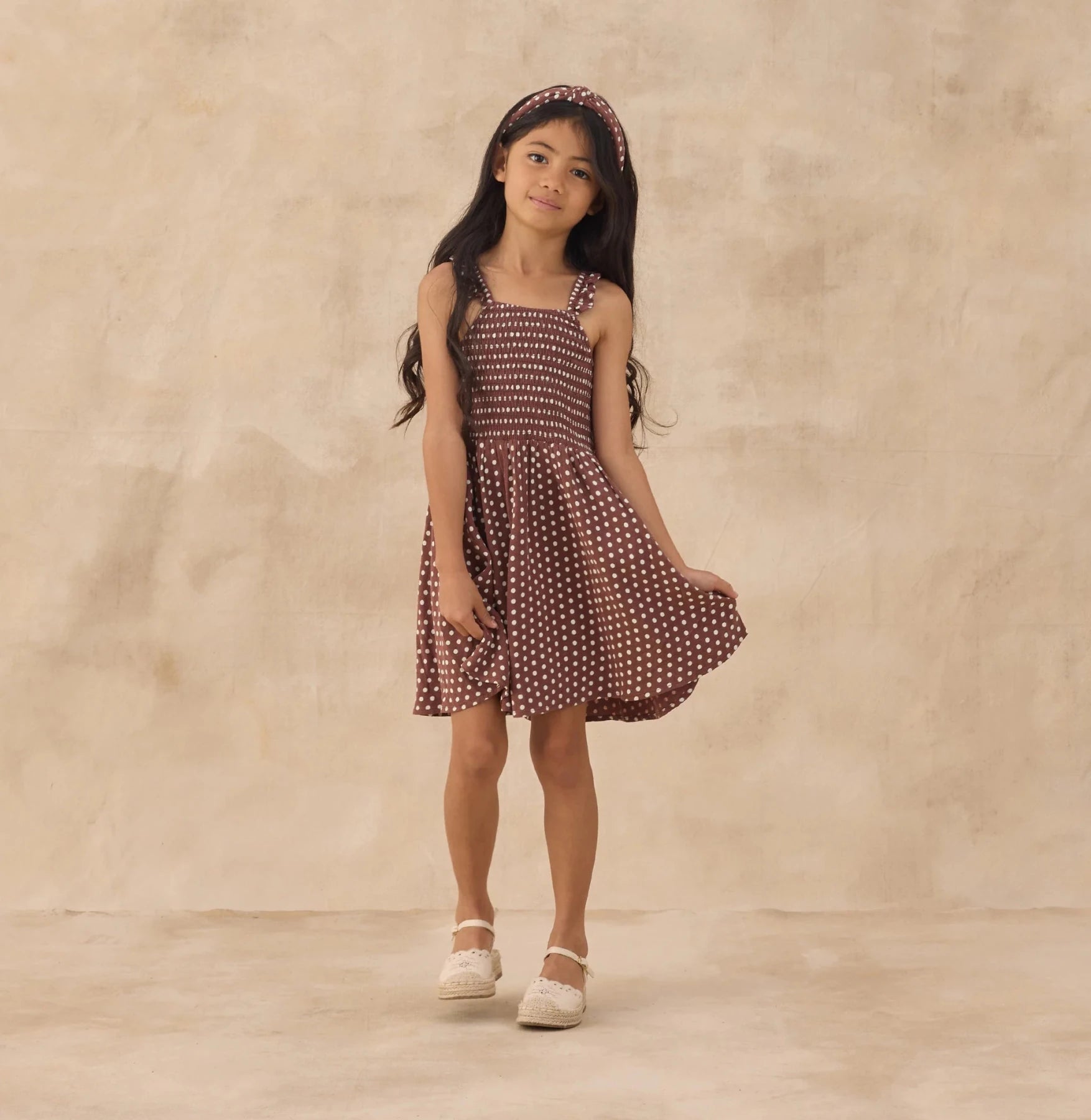 Lainey Dress Chocolate Polka Dot 2-3Y