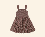 Rylee + Cru Lainey Dress - Chocolate Polka Dot | HONEYPIEKIDS