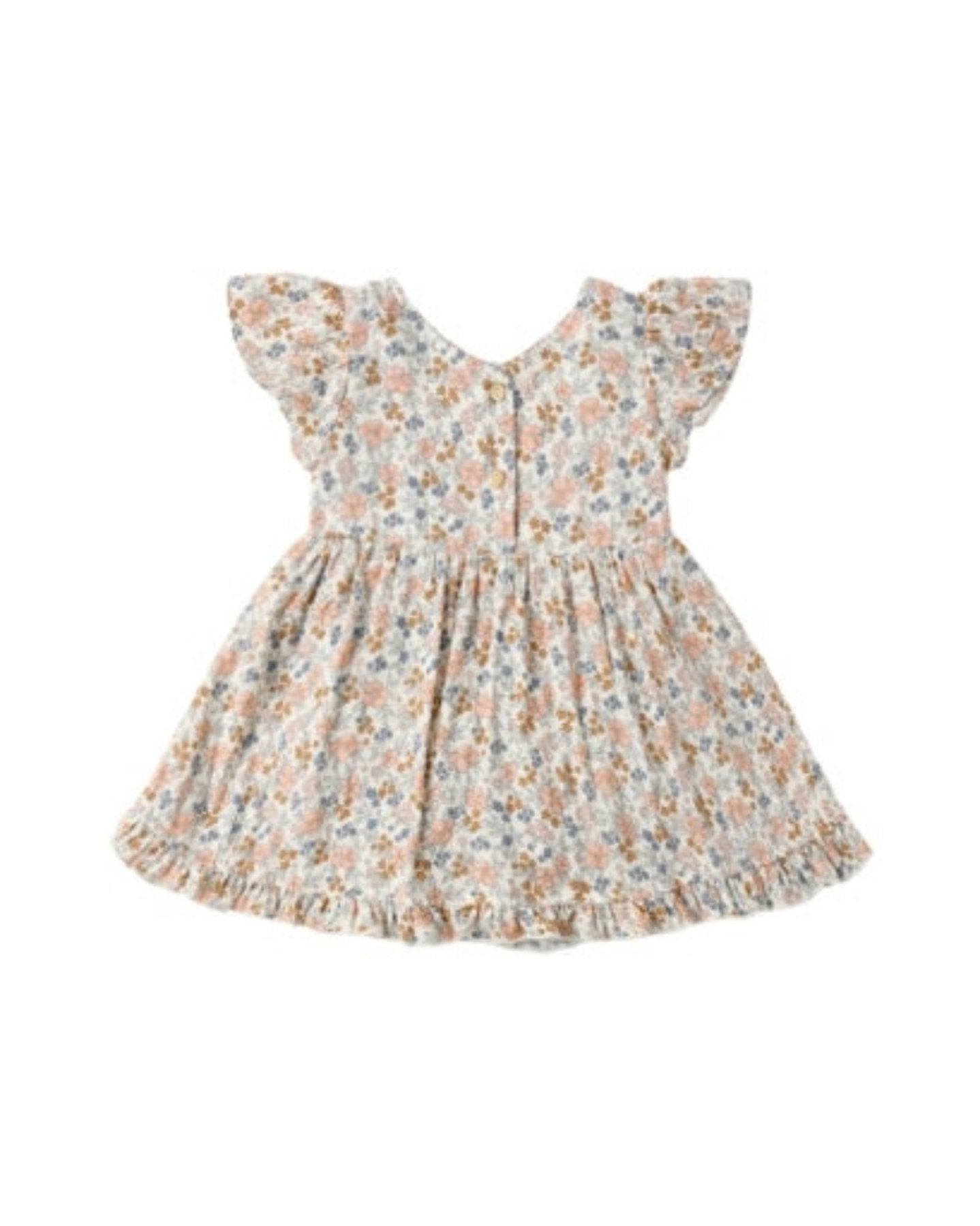 Rylee + Cru LILA ROMPER FLOWER FIELD - IVORY | HONEYPIEKIDS