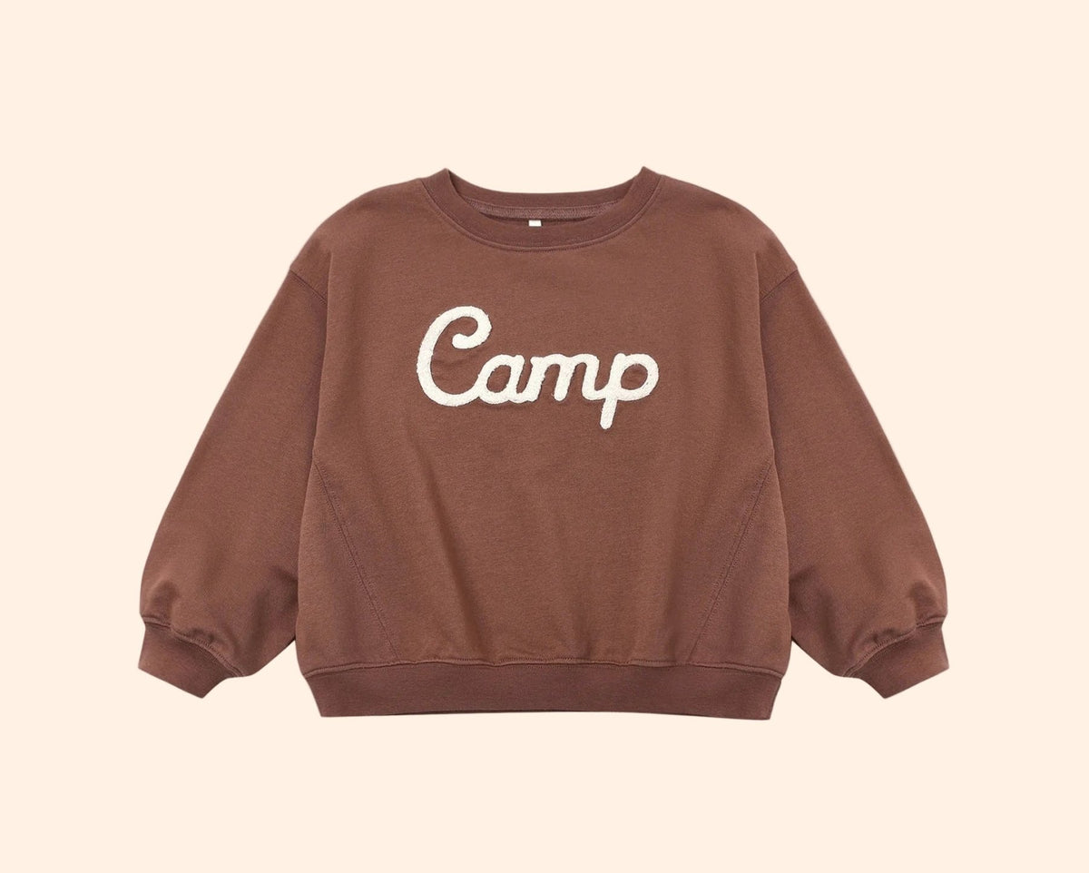 Rylee + Cru Oversized Sweatshirt Camp - Mulberry | HONEYPIEKIDS 