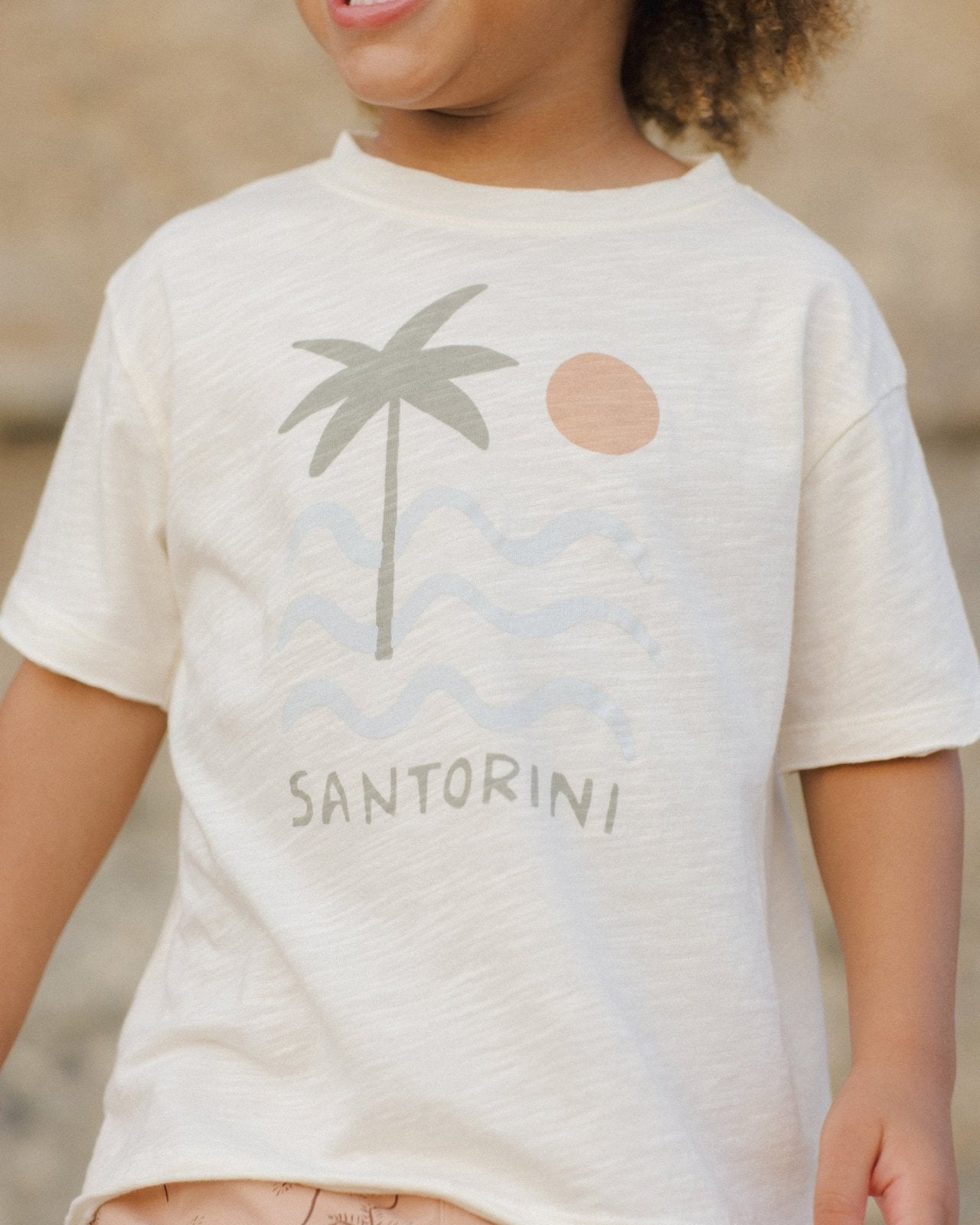 Rylee + Cru Raw Edge Tee - SANTORINI | HONEYPIEKIDS 