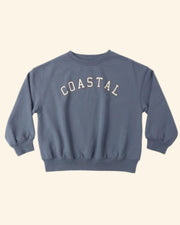 Rylee + Cru RELAXED SWEATSHIRT COASTAL - MARINE | HONEYPIEKIDS
