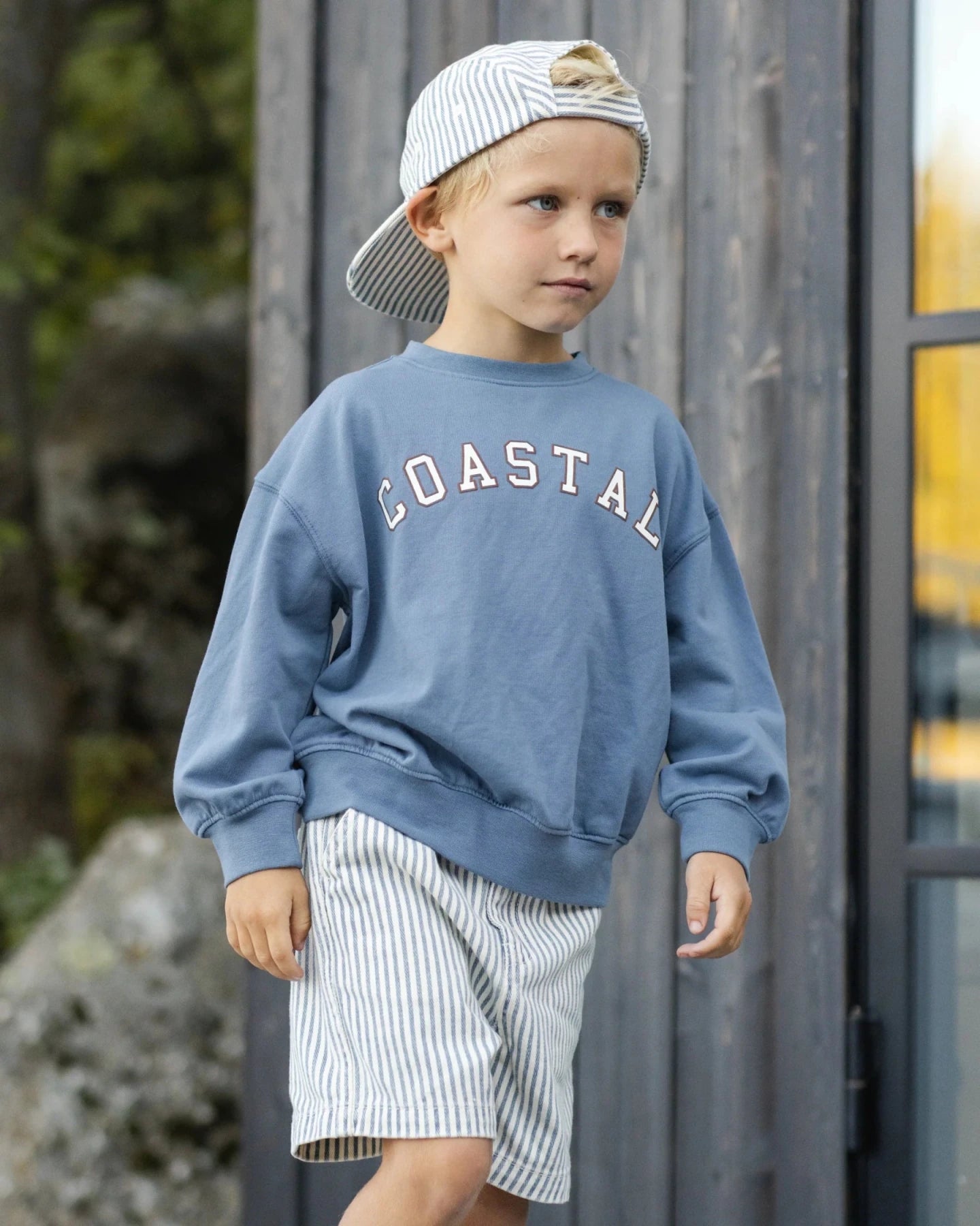 Rylee + Cru Relaxed COASTAL Sweatshirt - MARINE | HONEYPIEKIDS