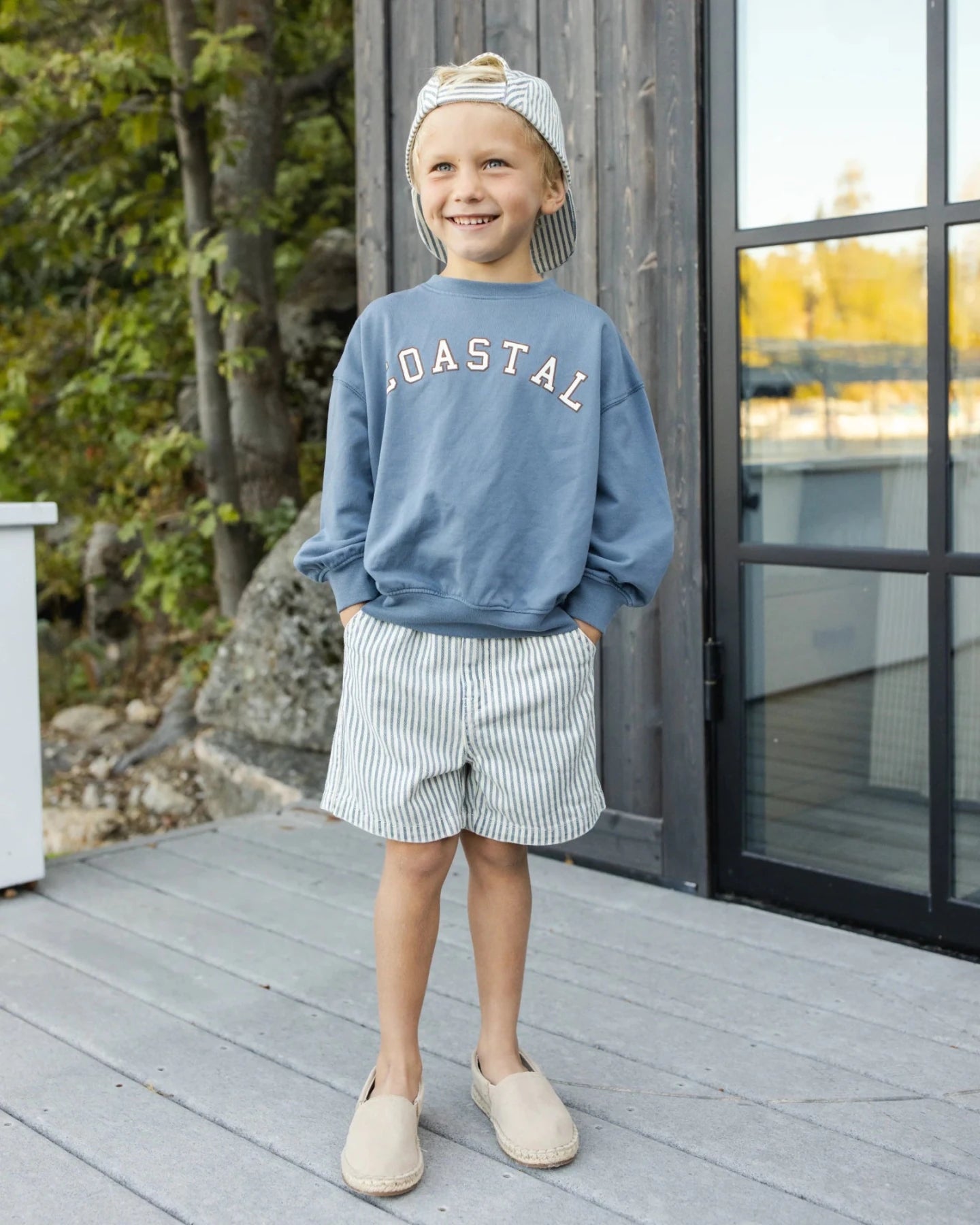 Rylee + Cru Relaxed COASTAL Sweatshirt - MARINE | HONEYPIEKIDS