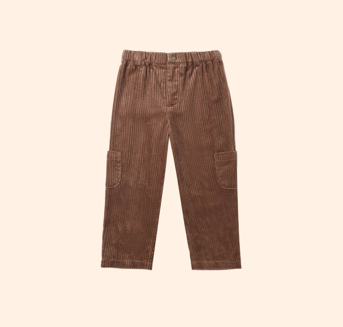 Rylee + Cru Relaxed Corduroy Cargo Pants- Mulberry | HONEYPIEKIDS 
