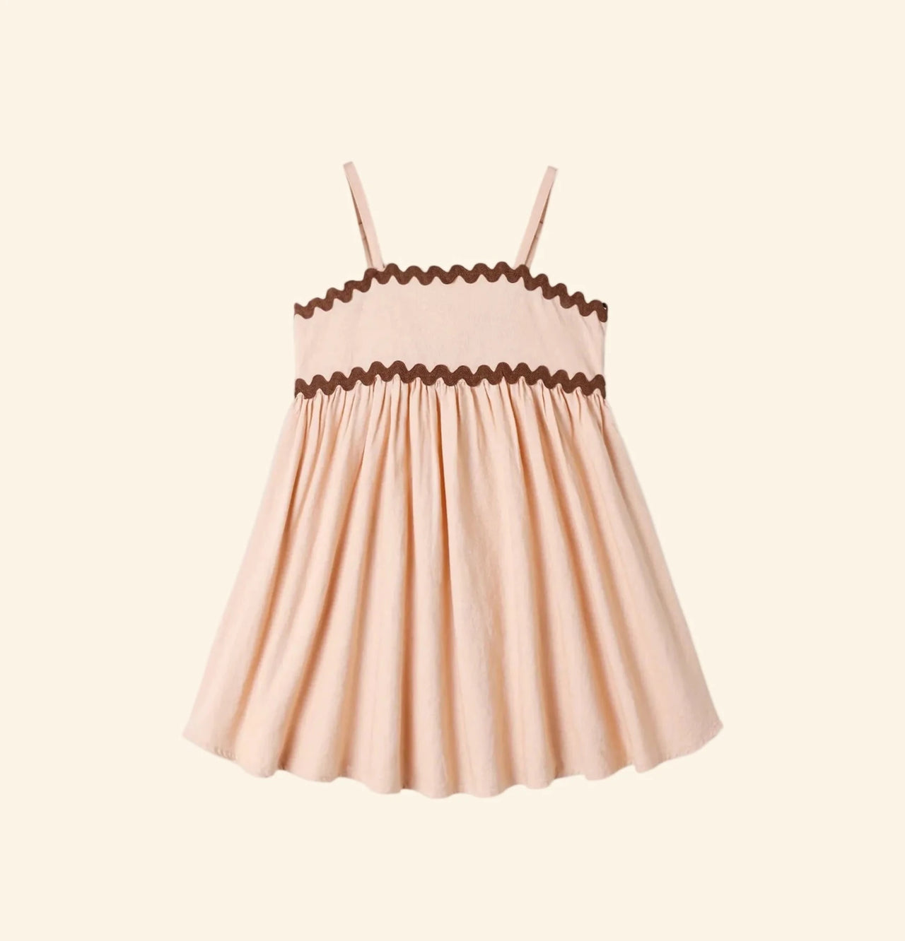 Rylee + Cru Ric Rac Dress - BLUSH | HONEYPIEKIDS