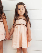 Rylee + Cru Ric Rac Dress - BLUSH | HONEYPIEKIDS