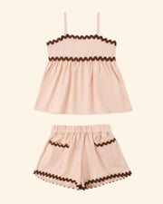 Rylee + Cru Girls Ric Rac Set - BLUSH | HONEYPIEKIDS