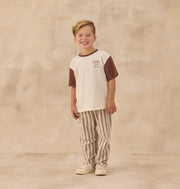 Rylee + Cru Rory Pants - Brown Stripe | HONEYPIEKIDS 