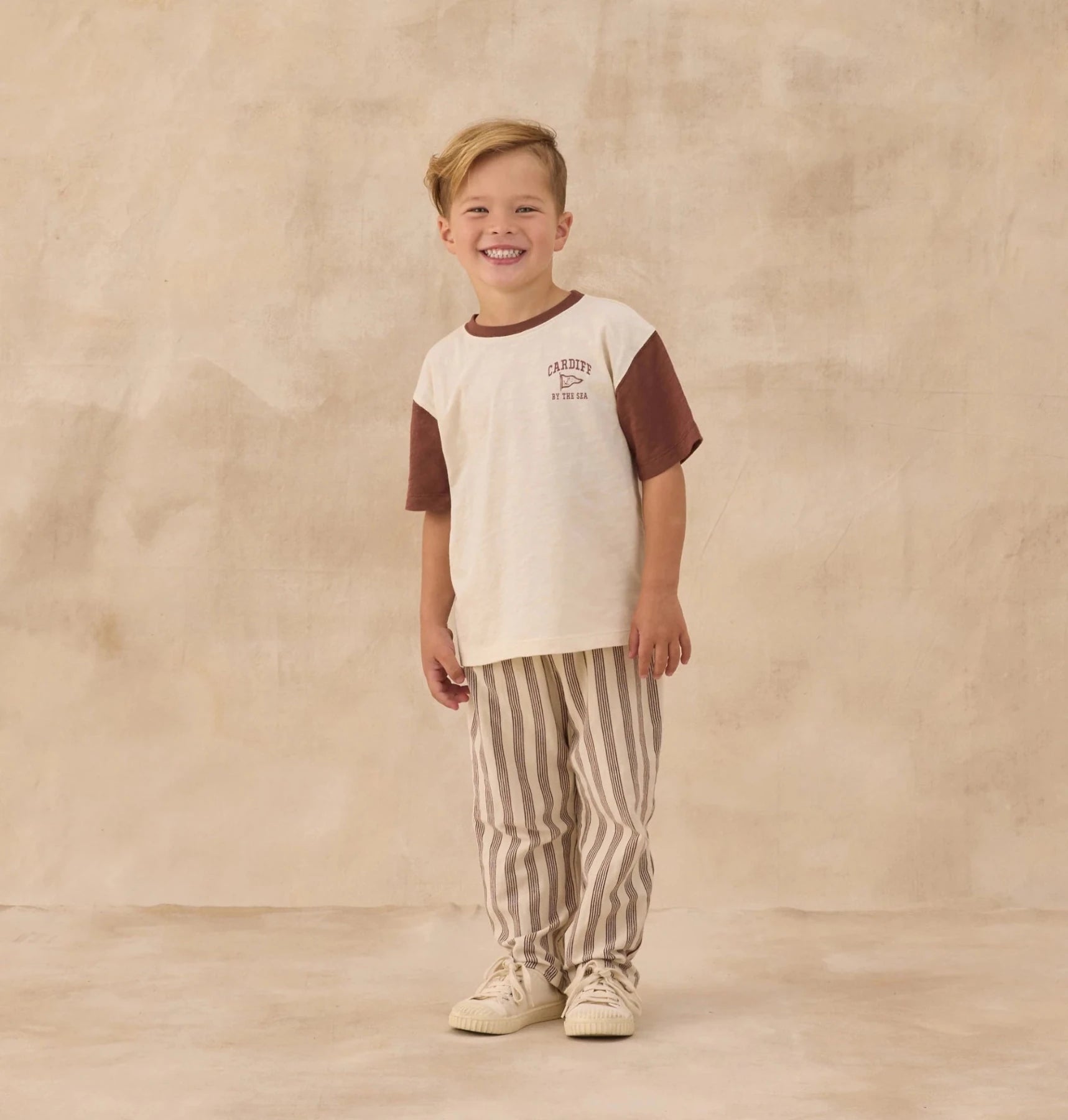 Rylee + Cru Rory Pants - Brown Stripe | HONEYPIEKIDS 