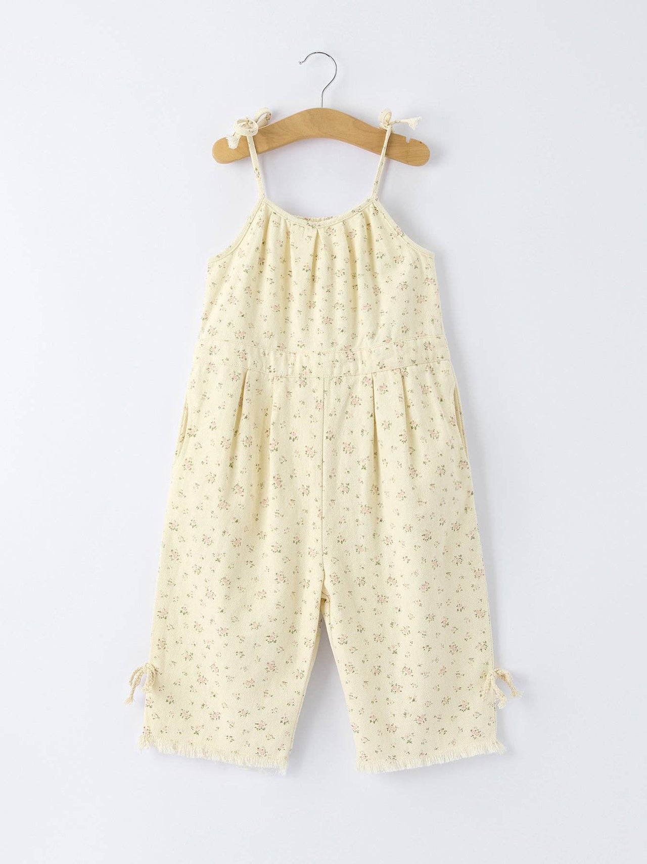 Rylee Faith Designs - Floral Baby Girl Sleeveless Jumpsuit with Pockets