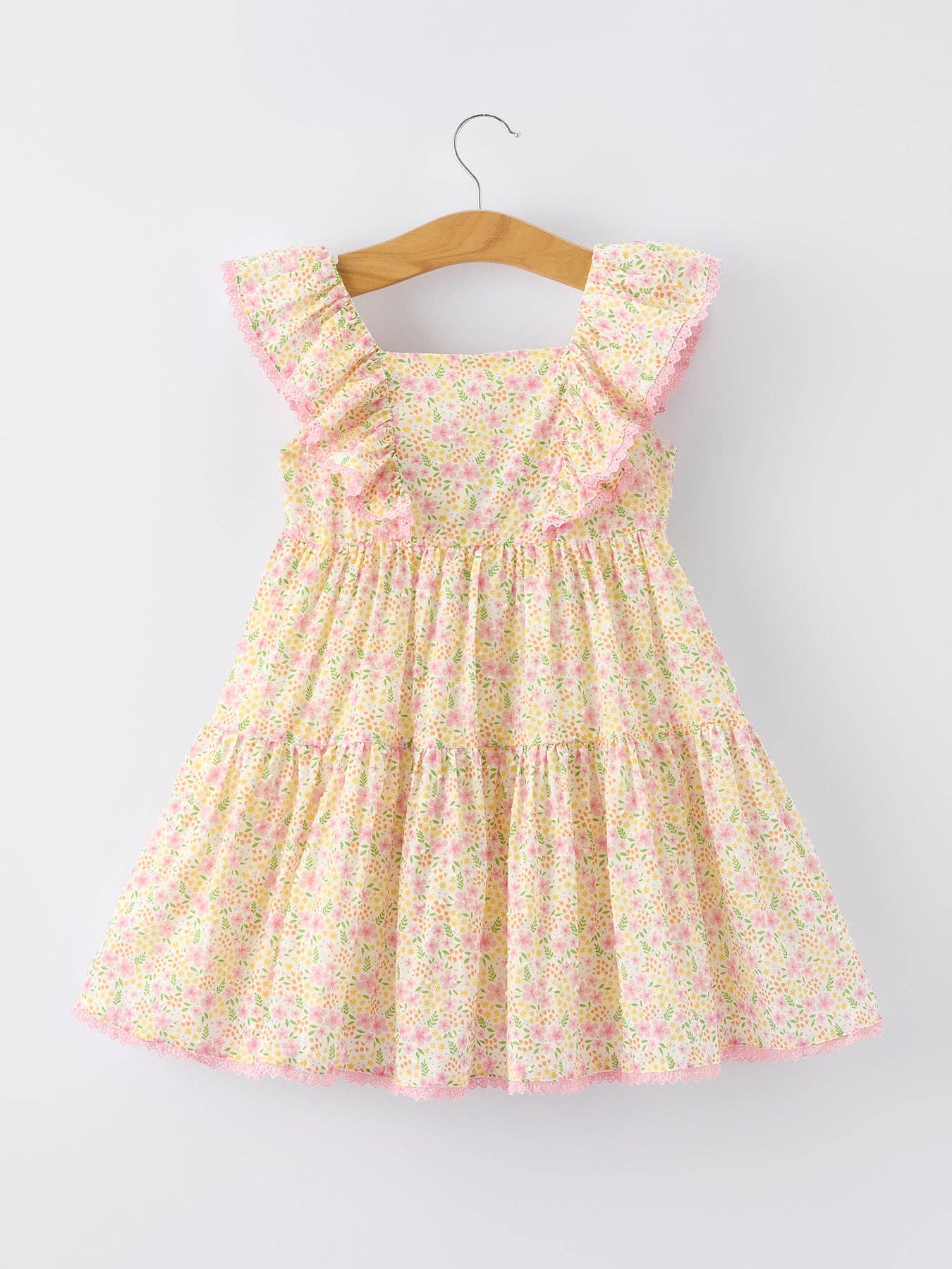 The Garden Party Girls Spring Dress and Straw Hat | HONEYPIEKIDS
