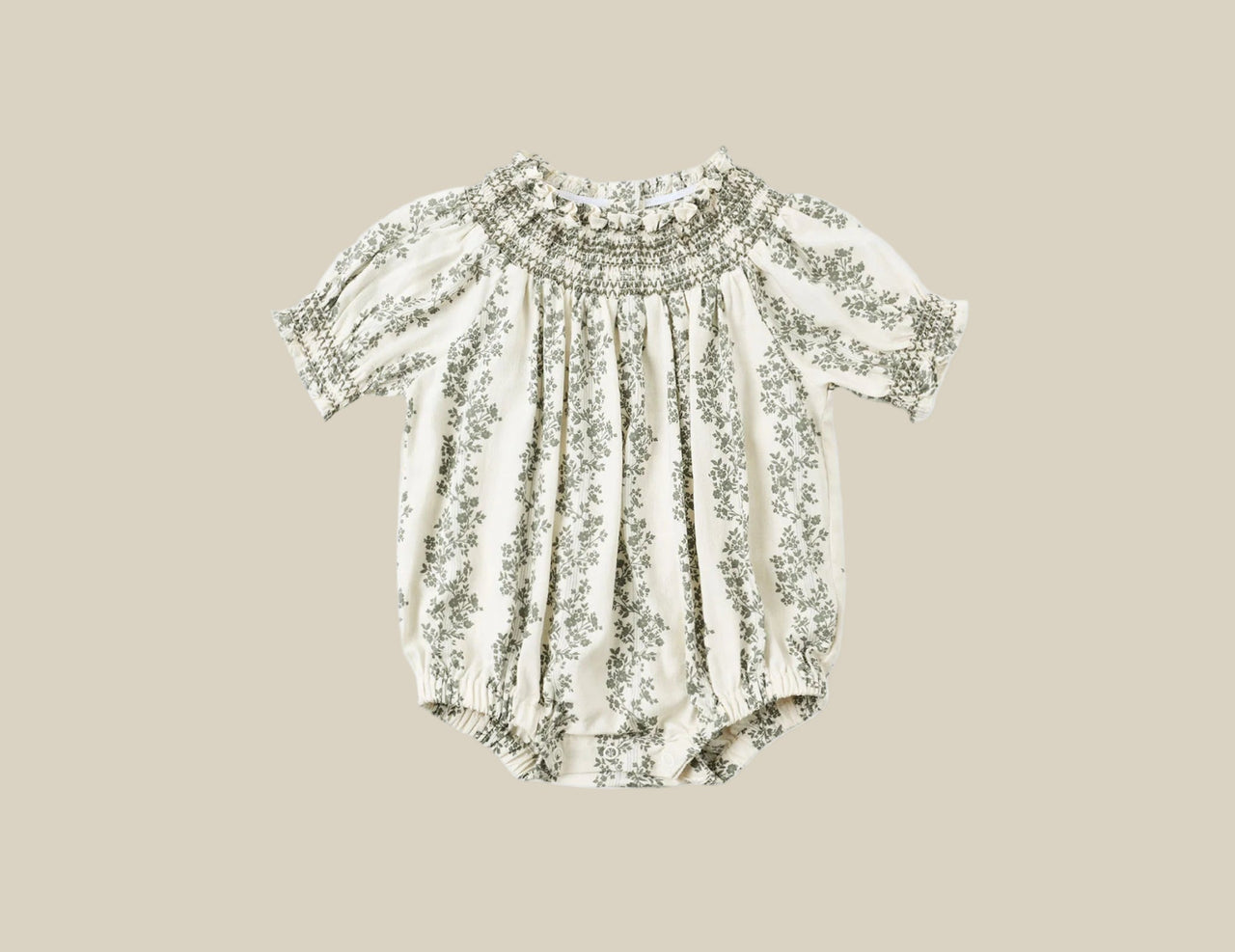 Rylee+Cru Baby Ada Romper – Green Vines | HONEYPIEKIDS 
