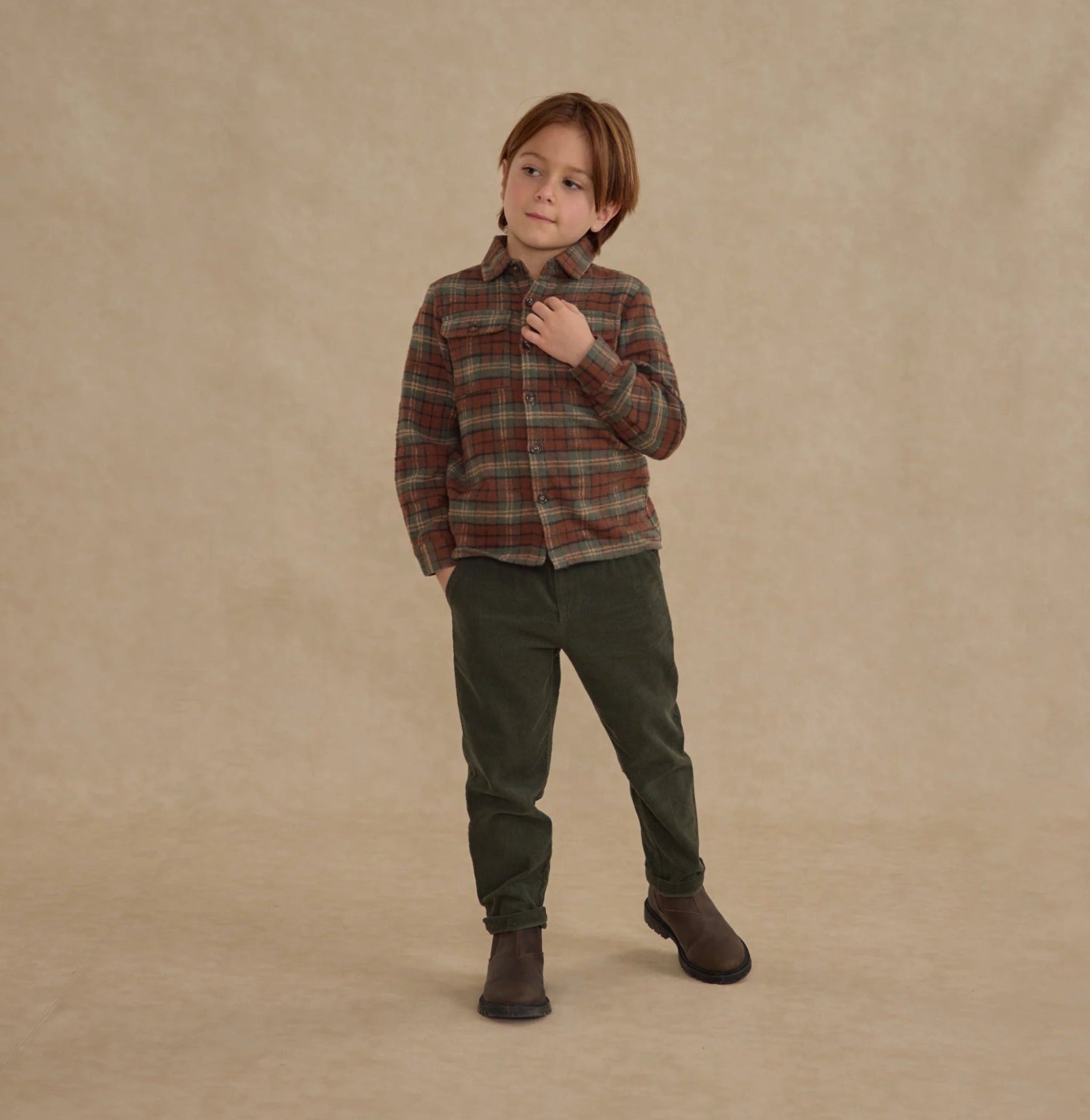 Rylee+Cru Boys Kalen Pants - Evergreen | HONEYPIEKIDS