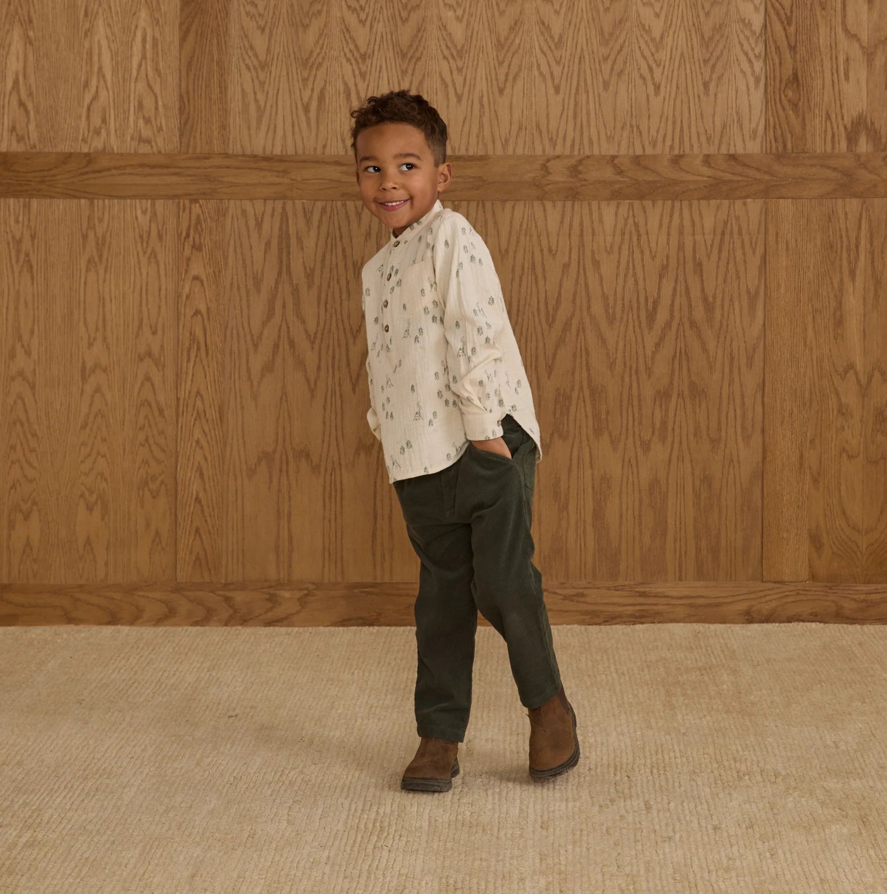 Rylee+Cru Boys Kalen Pants - Evergreen | HONEYPIEKIDS