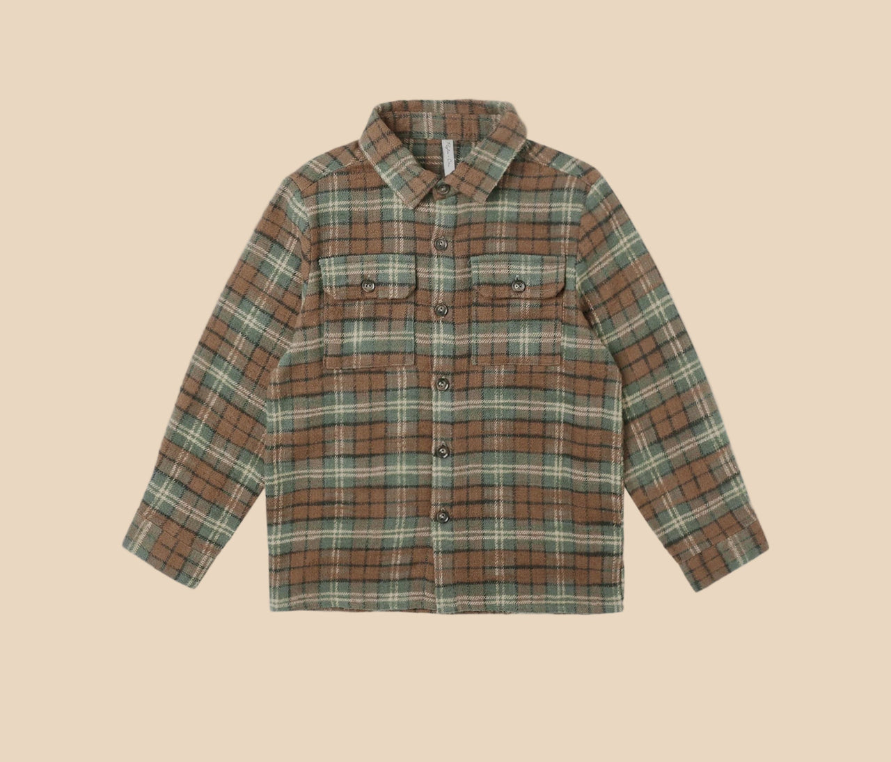 Rylee+Cru Boys Pocketed Flannel Shirt - Holiday Plaid | HONEYPIEKIDS 