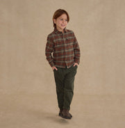 Rylee+Cru Boys Pocketed Flannel Shirt - Holiday Plaid | HONEYPIEKIDS 