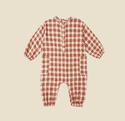Rylee+Cru Boys Relaxed Woven Jumpsuit – Red Plaid | HONEYPIEKIDS