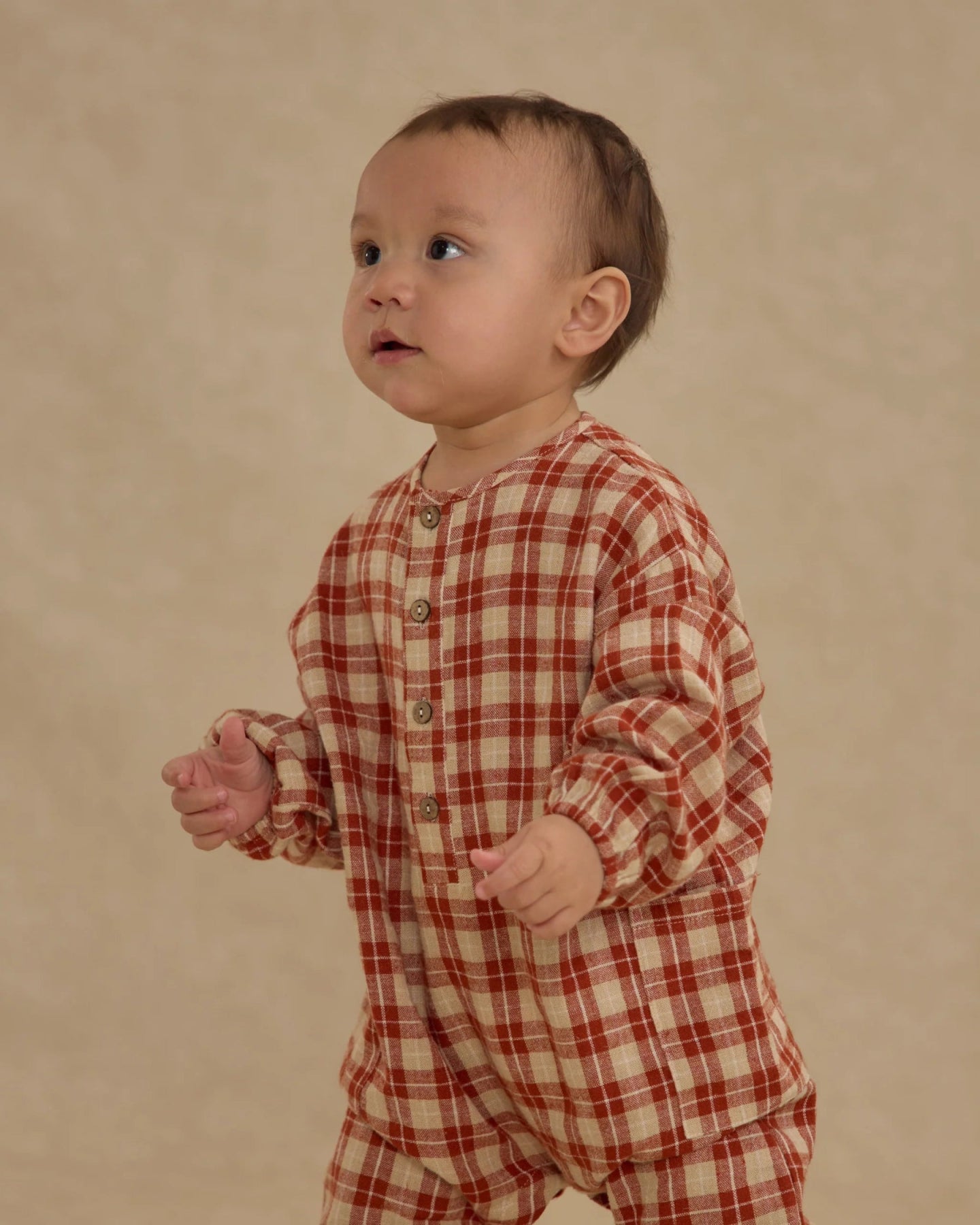 Rylee+Cru Boys Relaxed Woven Jumpsuit – Red Plaid | HONEYPIEKIDS