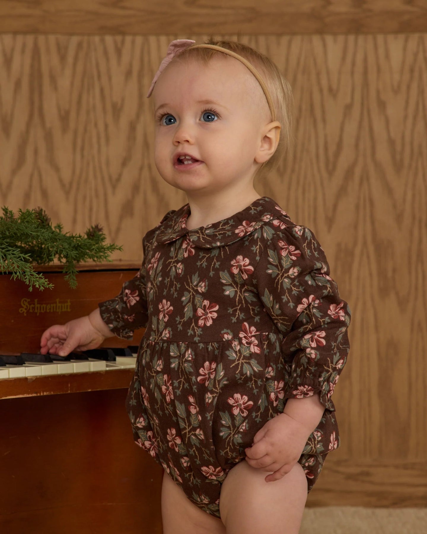 Rylee+Cru Baby Cora Romper – Winter Floral | HONEYPIEKIDS