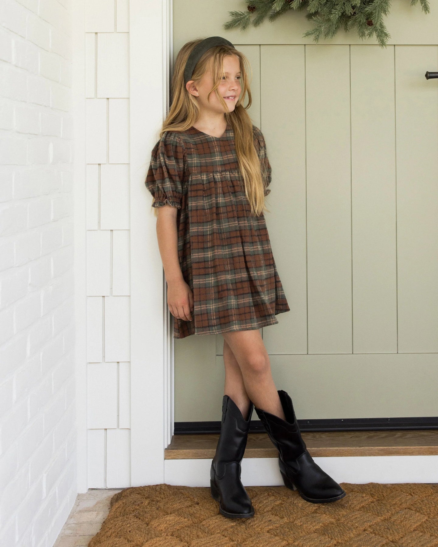Rylee+Cru Jolene Dress  – Holiday Plaid | HONEYPIEKIDS