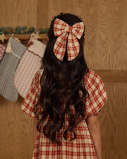 Rylee+Cru Oversized Bow - Red Plaid | HONEYPIEKIDS 