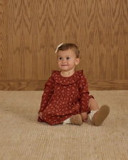 Rylee+Cru Ruffle Collar Dress - Ruby Ditsy | HONEYPIEKIDS