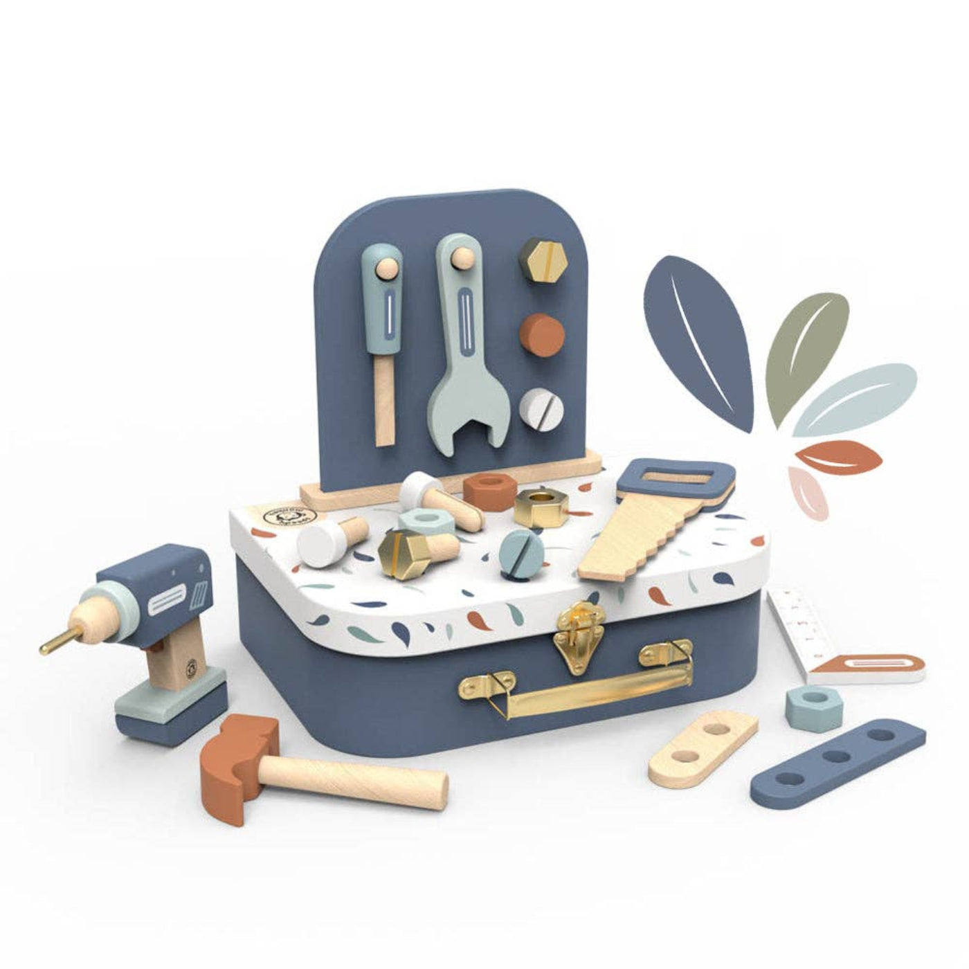 Speedy Monkey Kids Wooden Tool Set Suitcase | HONEYPIEKIDS