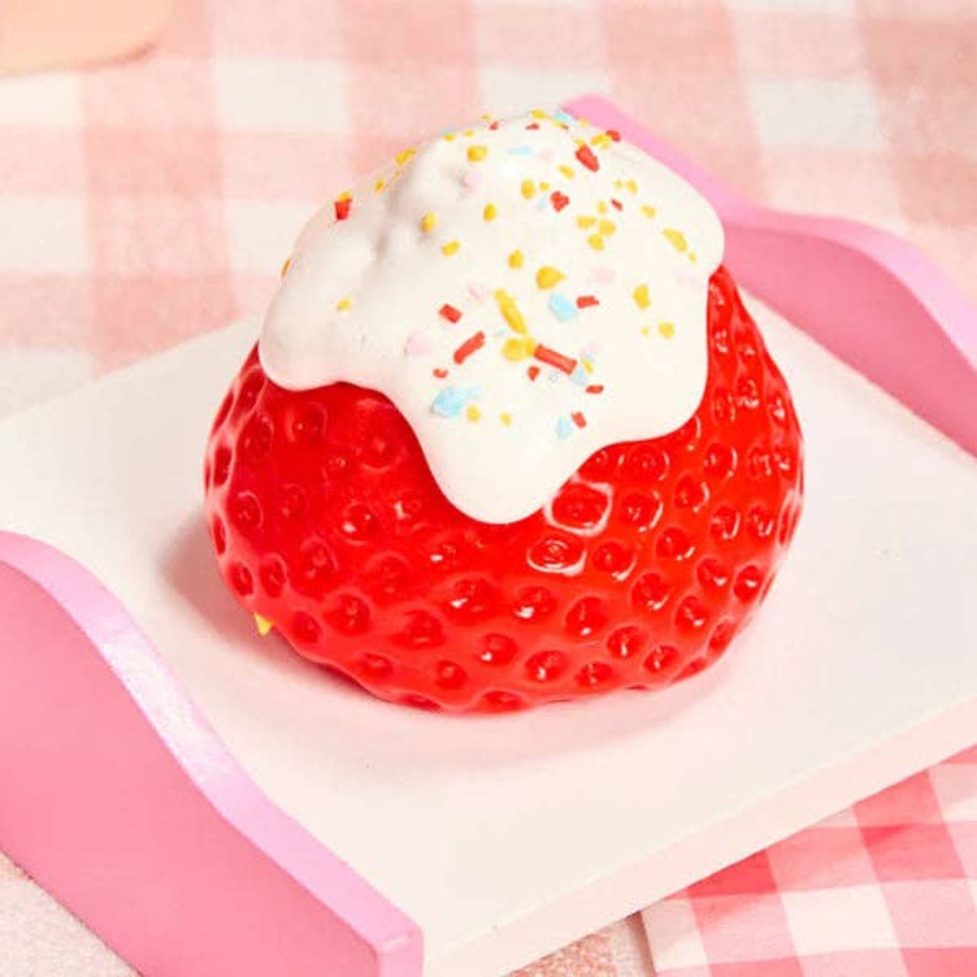 SqueezeSquad Taba Strawberry Premium Silicone Squishy Toy | HONEYPIEKIDS