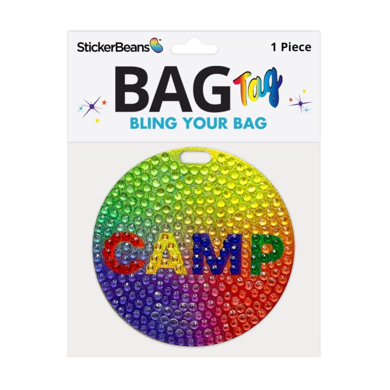 StickerBeans Bag Tag - Camp Luggage Tag | HONEYPIEKIDS 