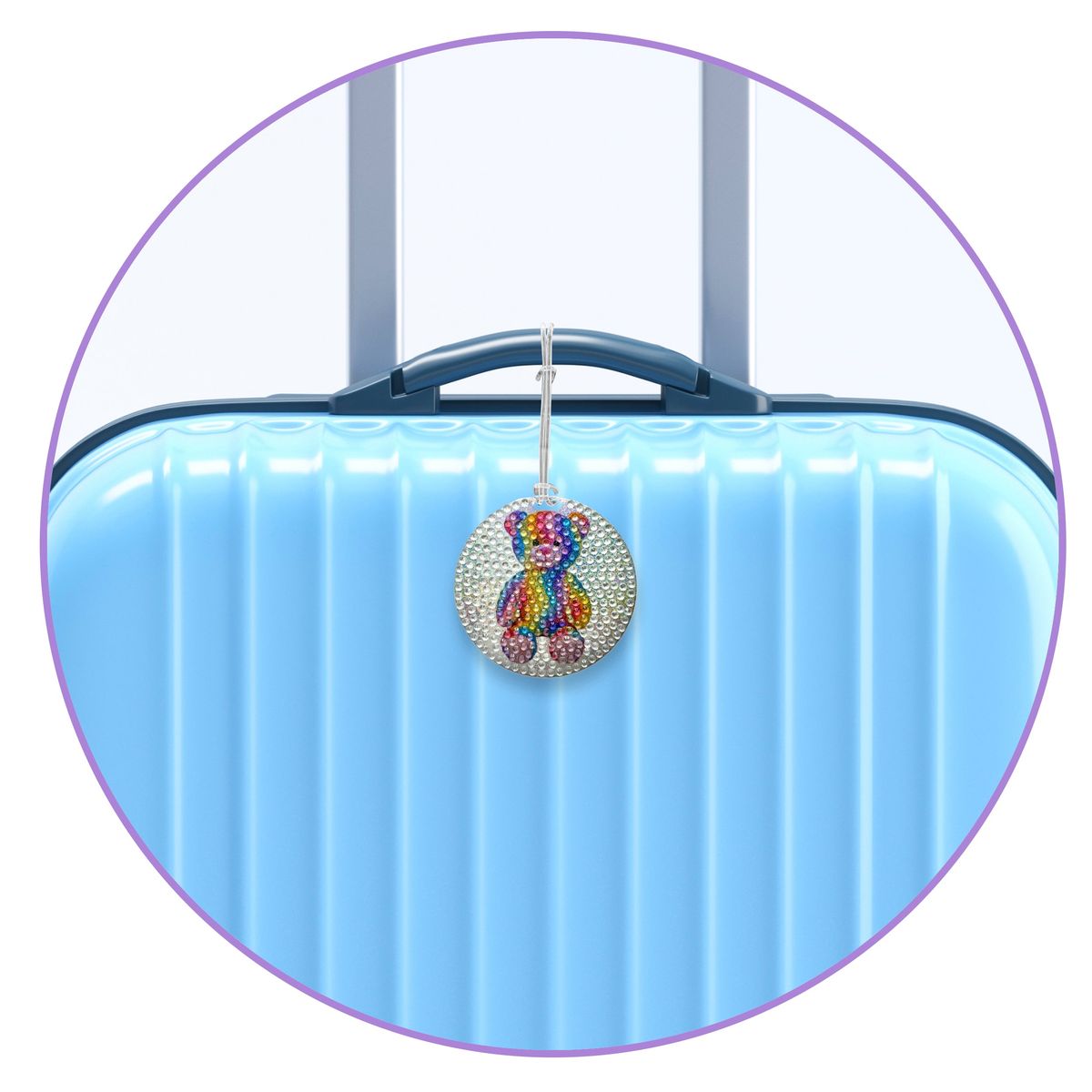 StickerBeans Bag Tag - PASTEL BEAR Luggage Tag | HONEYPIEKIDS 