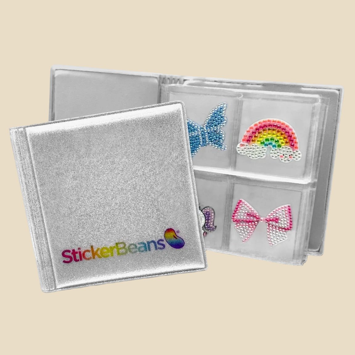StickerBeans - Collector's Mini Sticker Book - Sparkle Silver | HONEYPIEKIDS 