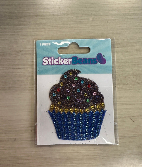chocolate cupcake with sprinkles Stickerbean sticker | HONEYPIEKIDS