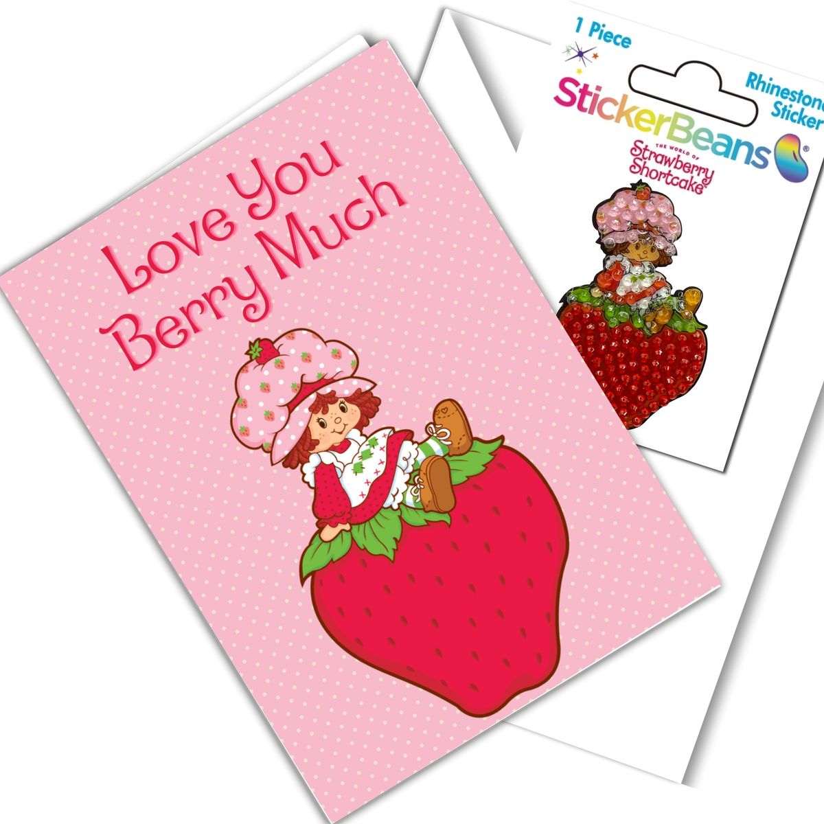 Stickerbeans Strawberry Shortcake Love You Berry Much Greeting Card | HONEYPIEKIDS