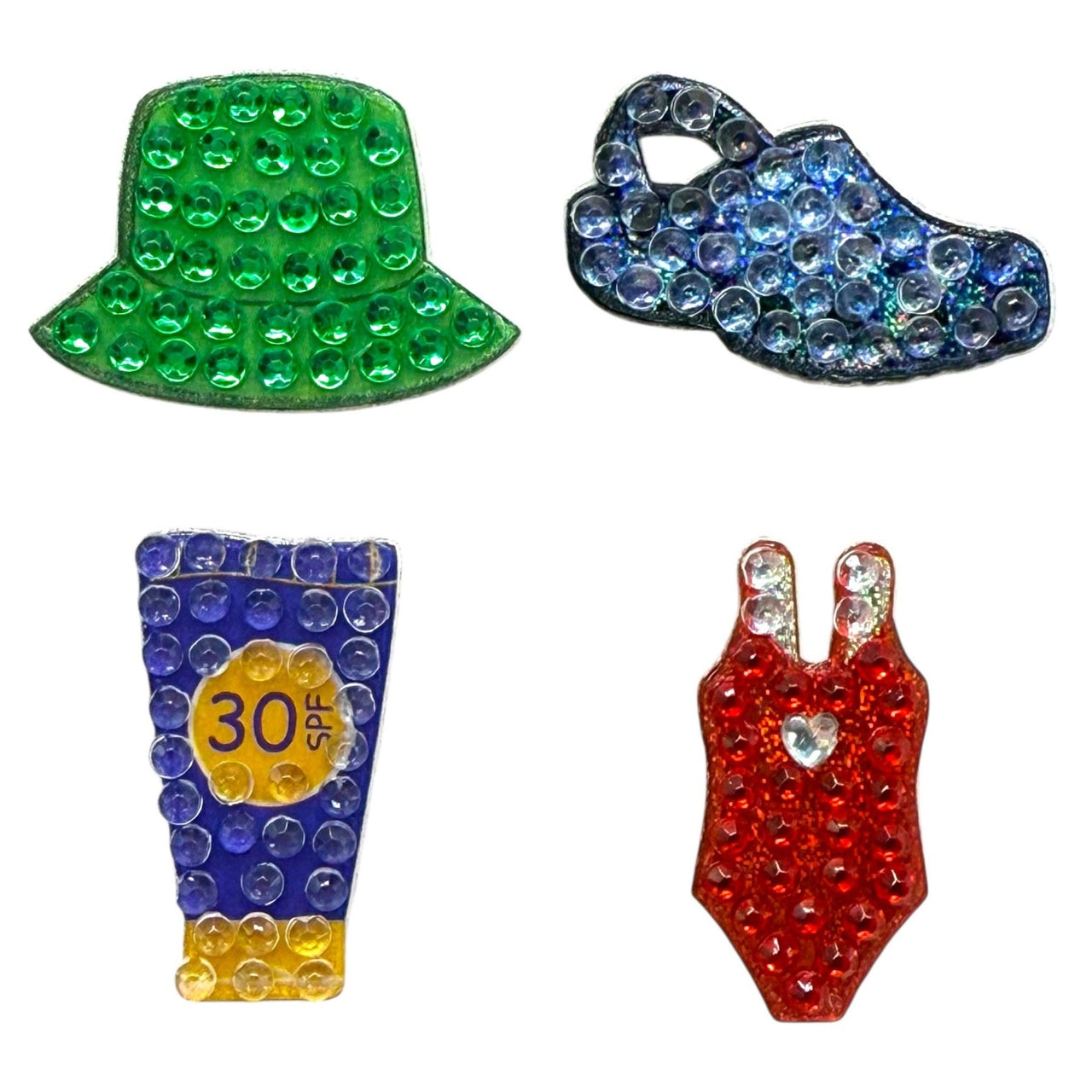 StickerBeans Summer 365 Set of 16 Rhinestone Stickers - Multipack