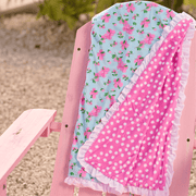 Summer Swim and Beach Towel - Bougainvillea Pattern | HONEYPIEKIDS 