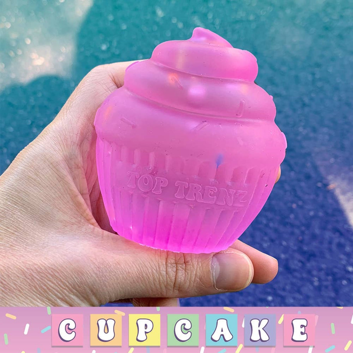 Super Duper Sugar Squisher Fidget Squishy Toy - Sprinkle Cupcake | HONEYPIEKIDS