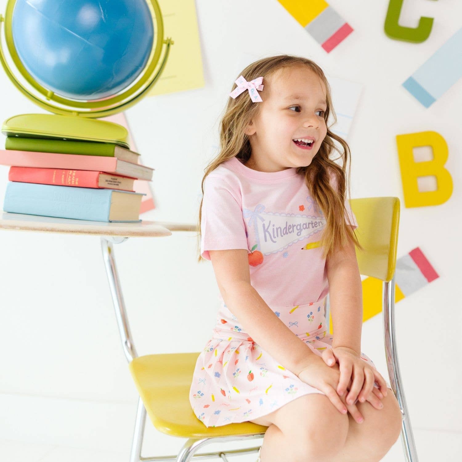 Sweet Wink Alphabet Back To School Bows Clip Set | HONEYPIEKIDS