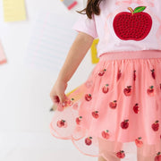 Sweet Wink Girls Rhinestone Apple Patch T-Shirt | HONEYPIEKIDS