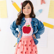 Sweet Wink Girls Rhinestone Apple Patch T-Shirt | HONEYPIEKIDS