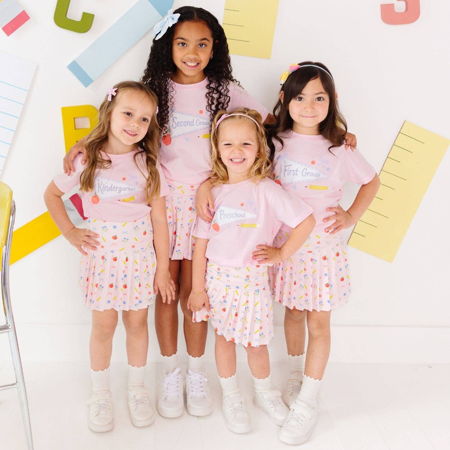 Sweet Wink Back To School Themed Athletic Skort | HONEYPIEKIDS