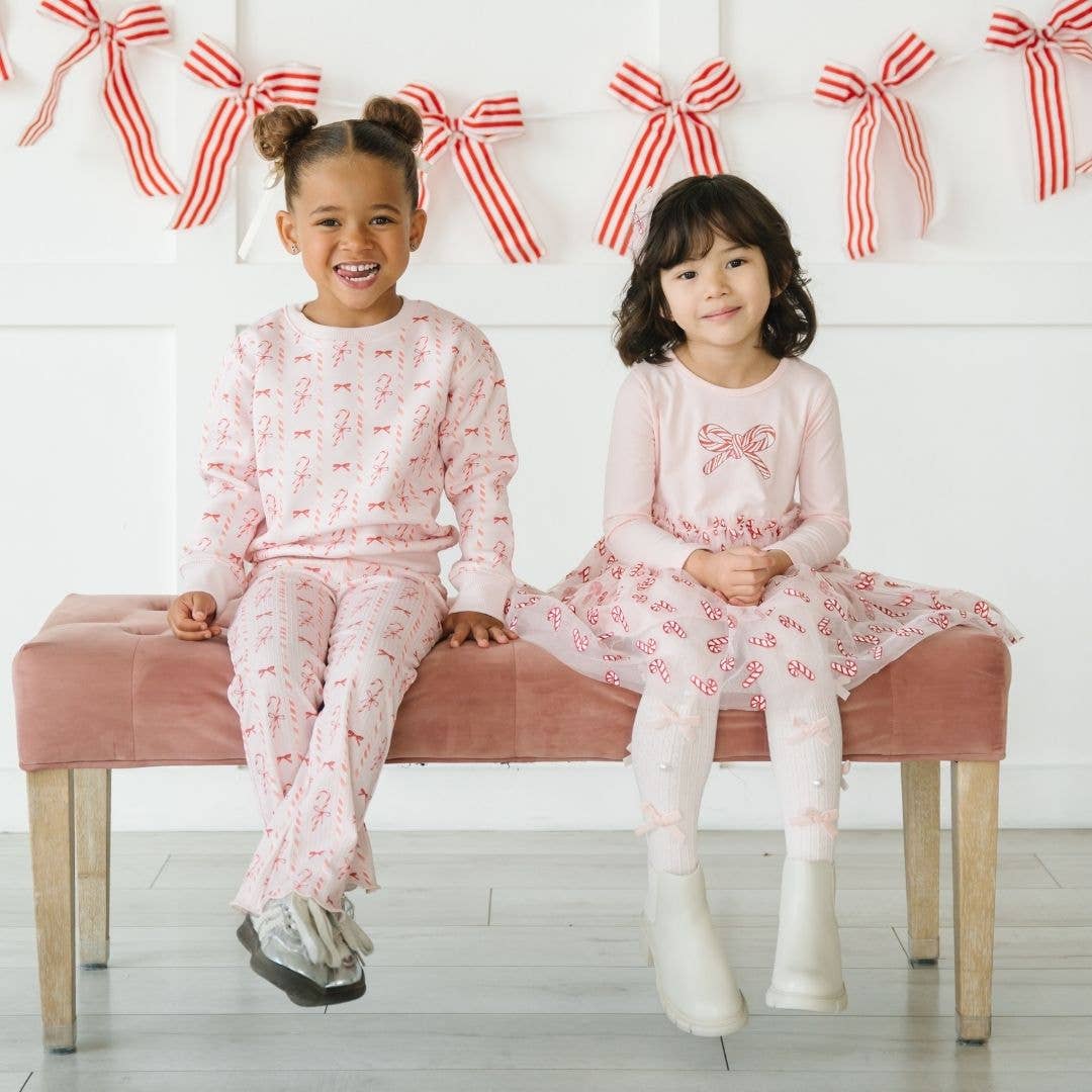 Sweet Wink Candy Cane Confetti Christmas L/S Tutu Dress | HONEYPIEKIDS