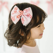 Sweet Wink Candy Cane Confetti Christmas Tulle Hair Bow | HONEYPIEKIDS