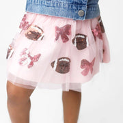 Sweet Wink Coquette Football Sequin Tutu Skirt | HONEYPIEKIDS 