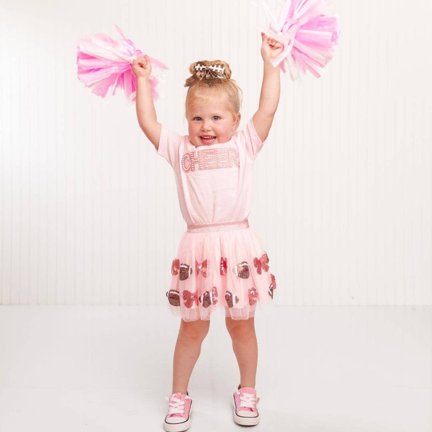 Sweet Wink Coquette Football Sequin Tutu Skirt | HONEYPIEKIDS 