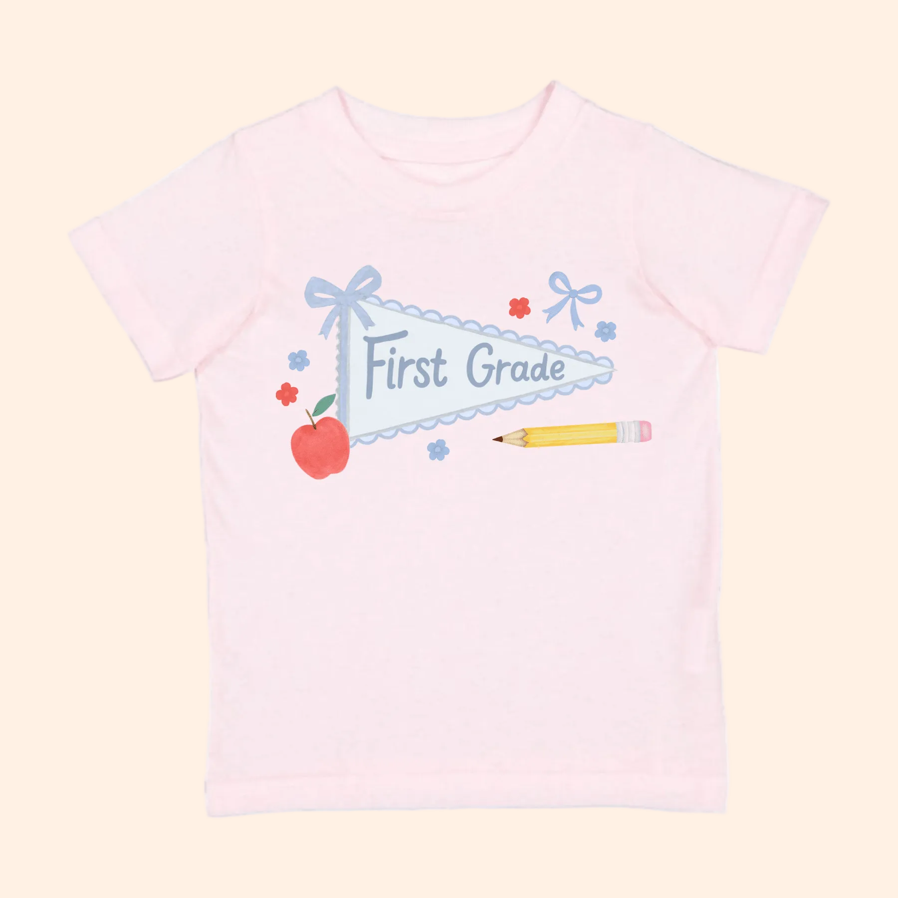 Sweet Wink Girls First Grade Pennant T-Shirt | HONEYPIEKIDS